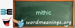 WordMeaning blackboard for mithic